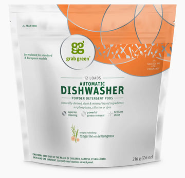 Grab green Auto Dishwashing Detergent Pods, Tangerine with lemon grass , 24 Loads