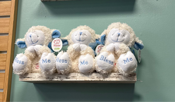 Praying lamb with sound -blue