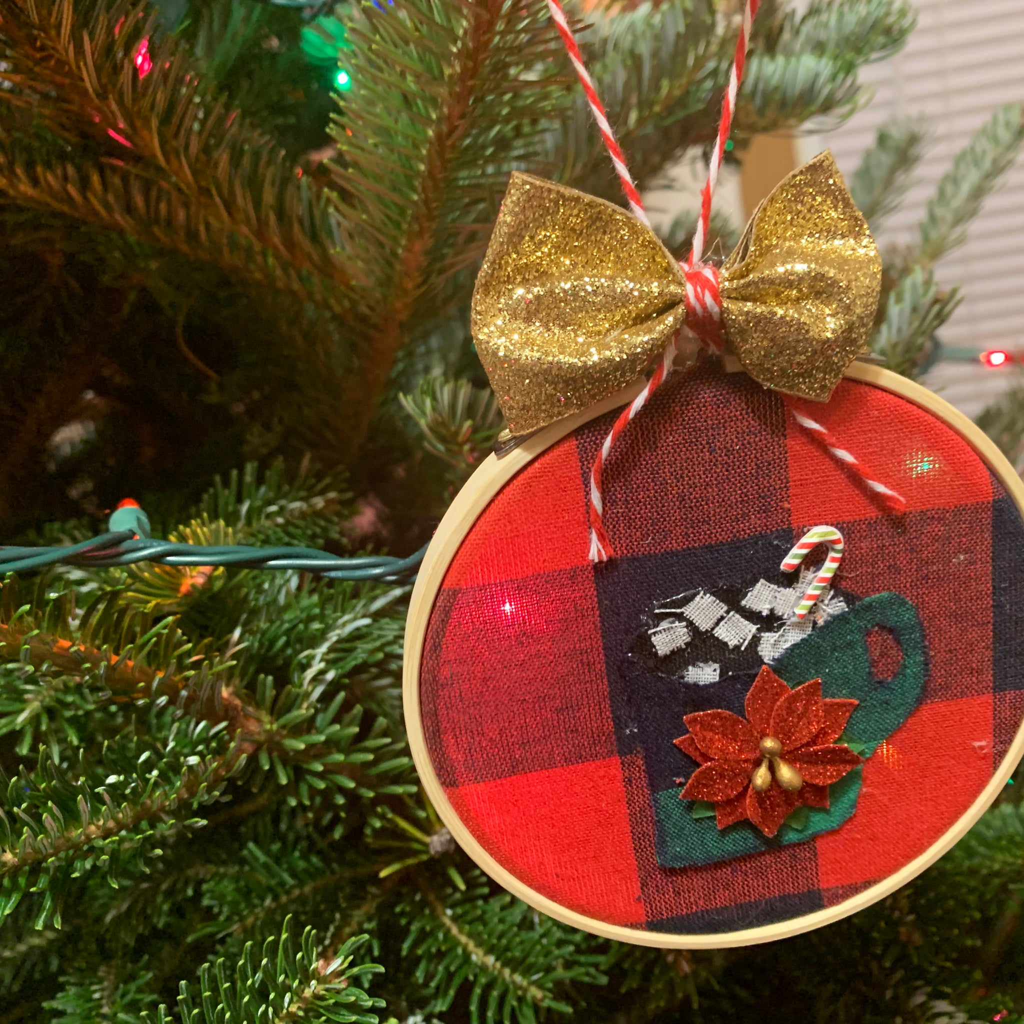 Christmas hot cocoa ornament