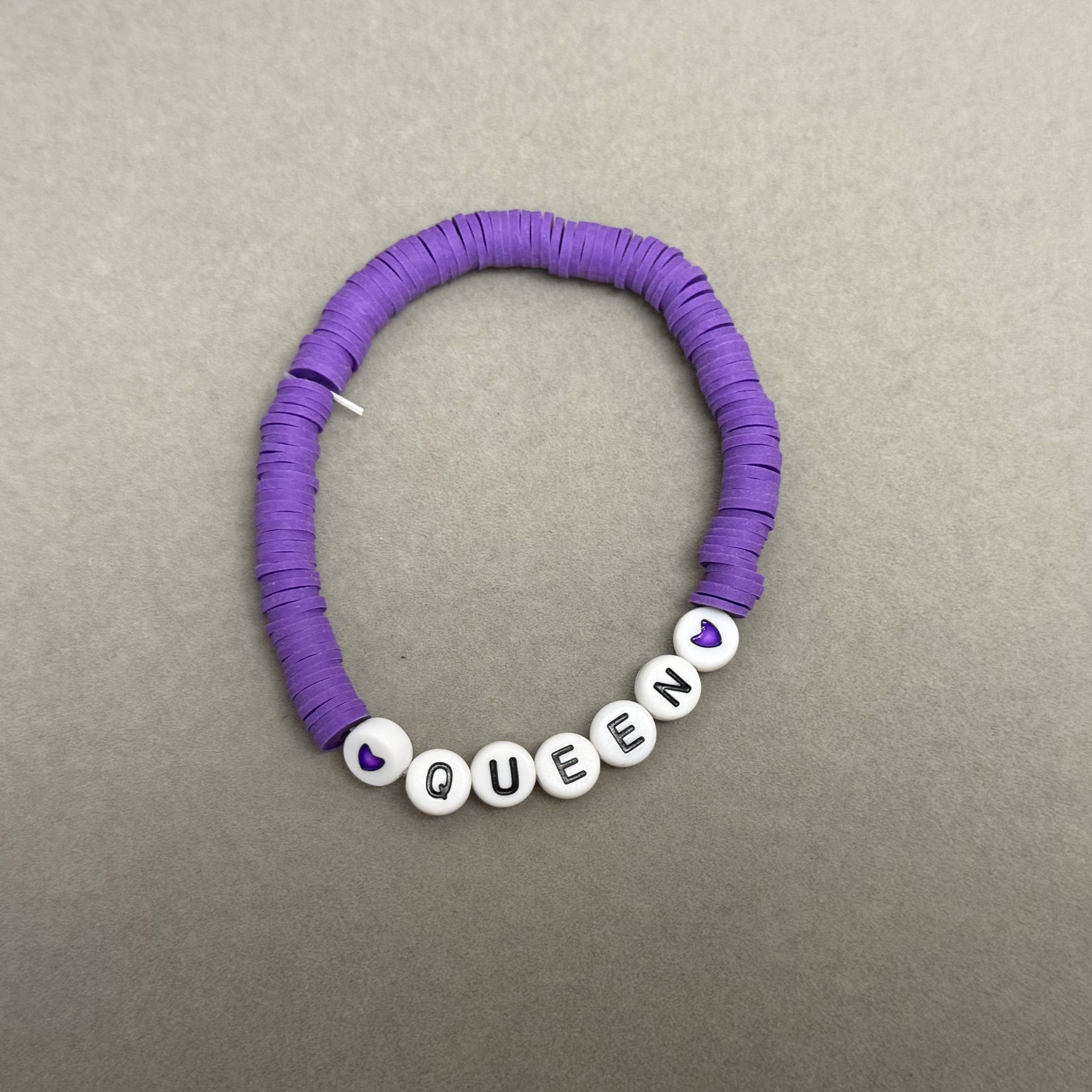 Queen purple clay bracelet