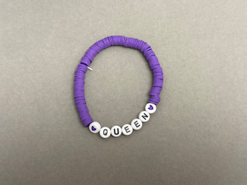 Queen purple clay bracelet