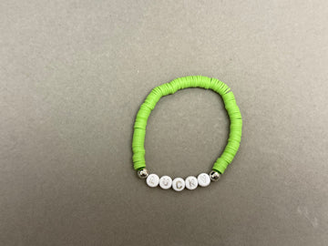 Lucky green clay bracelet