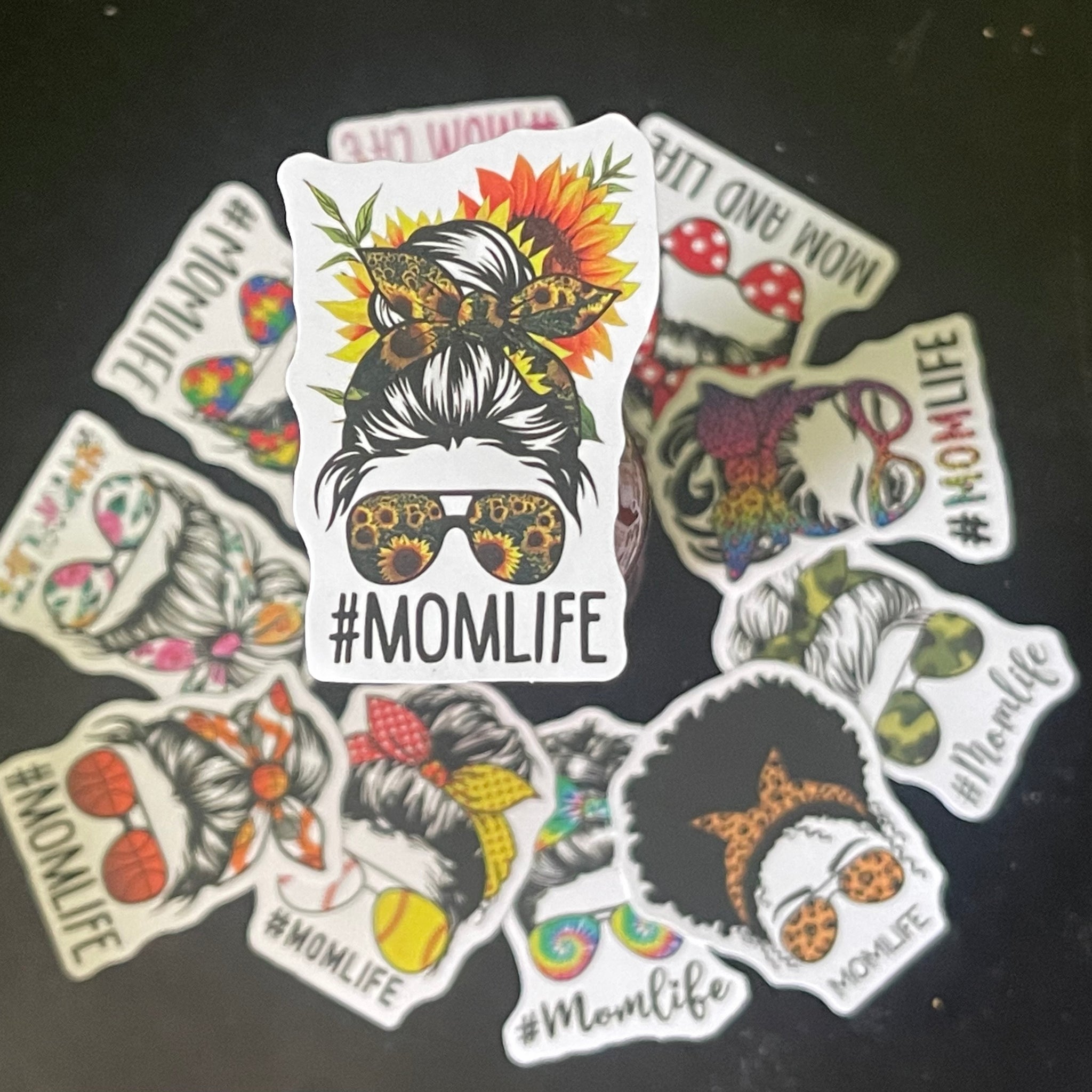 #MOMLife mom head sticker