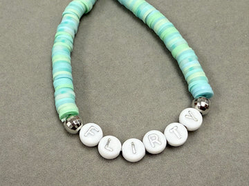 Flirty blue/green clay bracelet