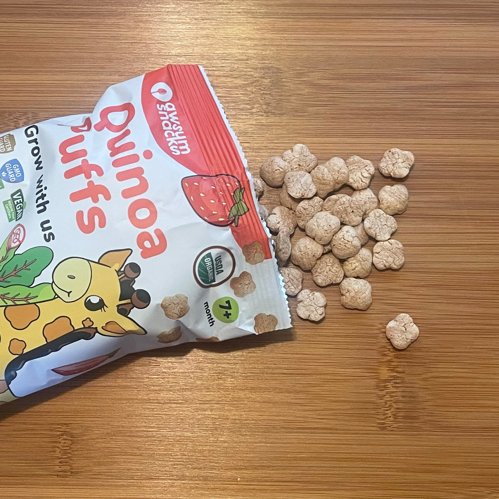 Awsum snacks quinoa puffs baby snack 7+ months
