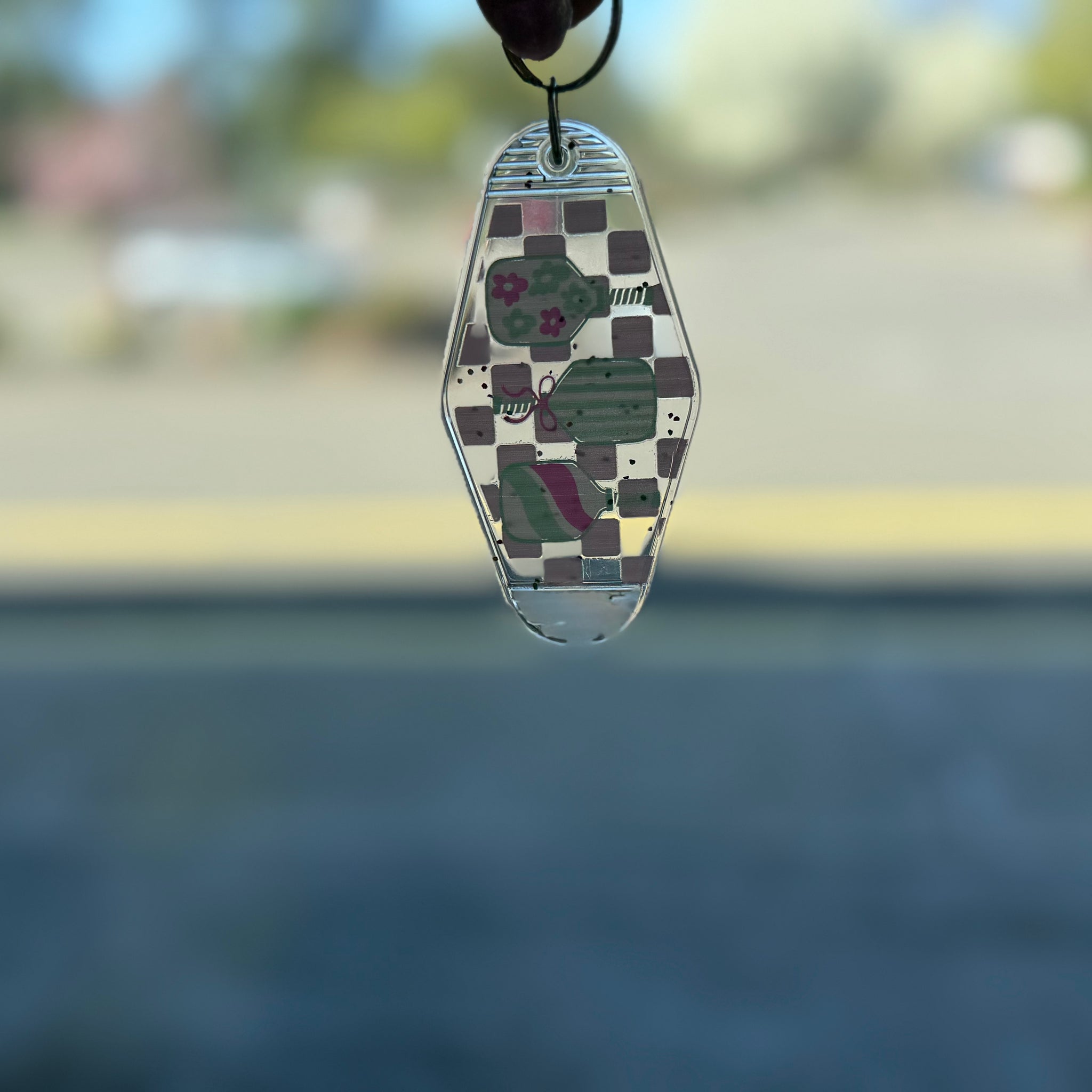 Pickle ball keychain