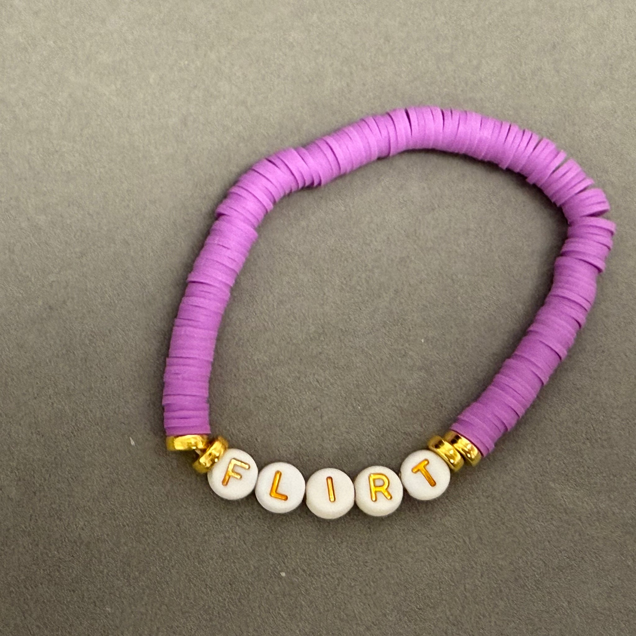 Flirt purple clay bracelet