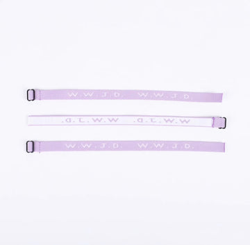 Violet WWJD Bracelets Bulk Pack of 25 – Christian Bracelets for VBS, Sunday School & Church Events