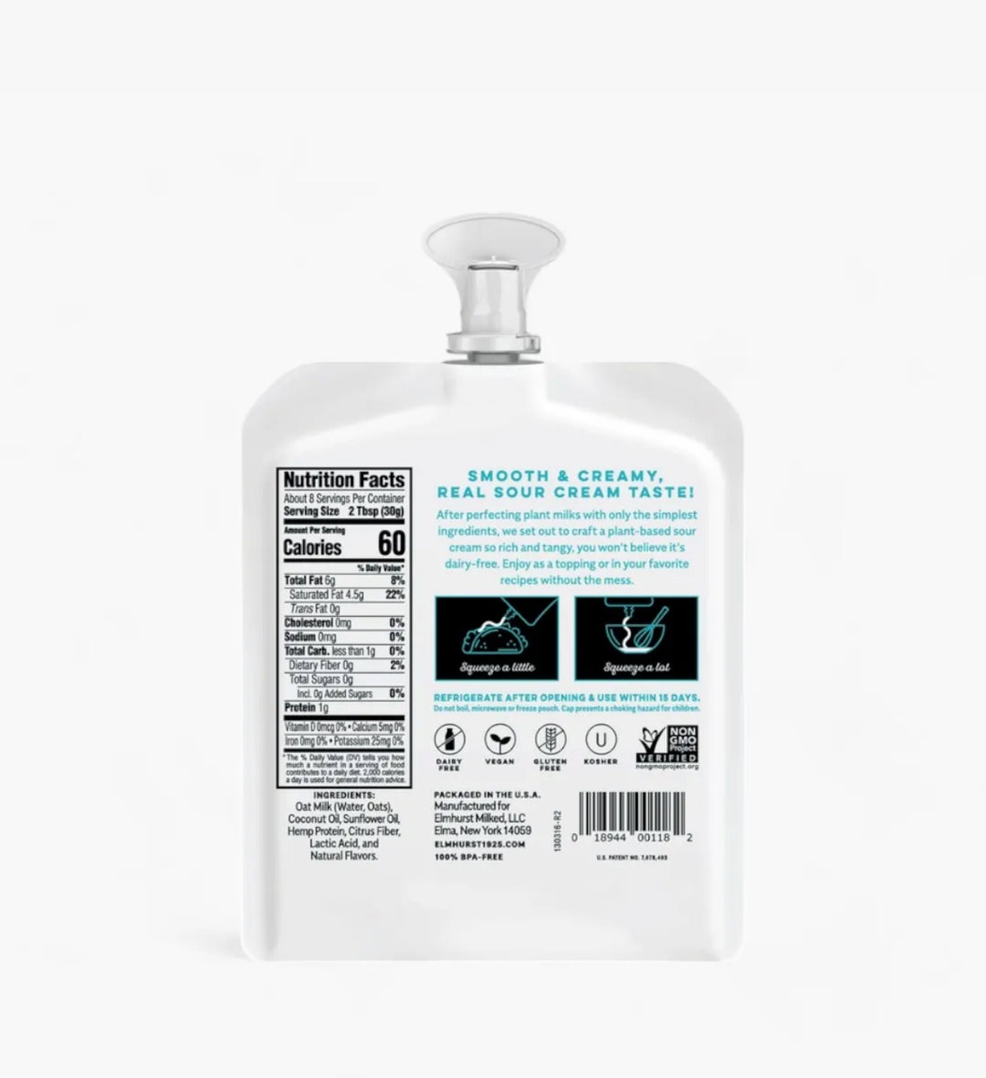Dairy-Free Sour Cream, 8oz Squeeze Pouch