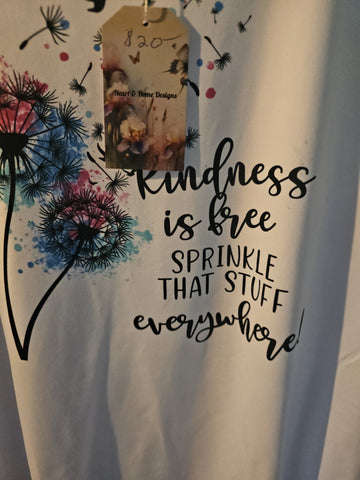 Kindness is free sprinkle that stuff everywhere size small t-shirt