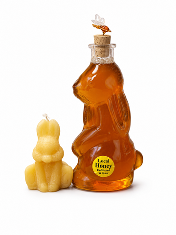 Pure Natural Honey in Decorative Glass Bunny Bottle