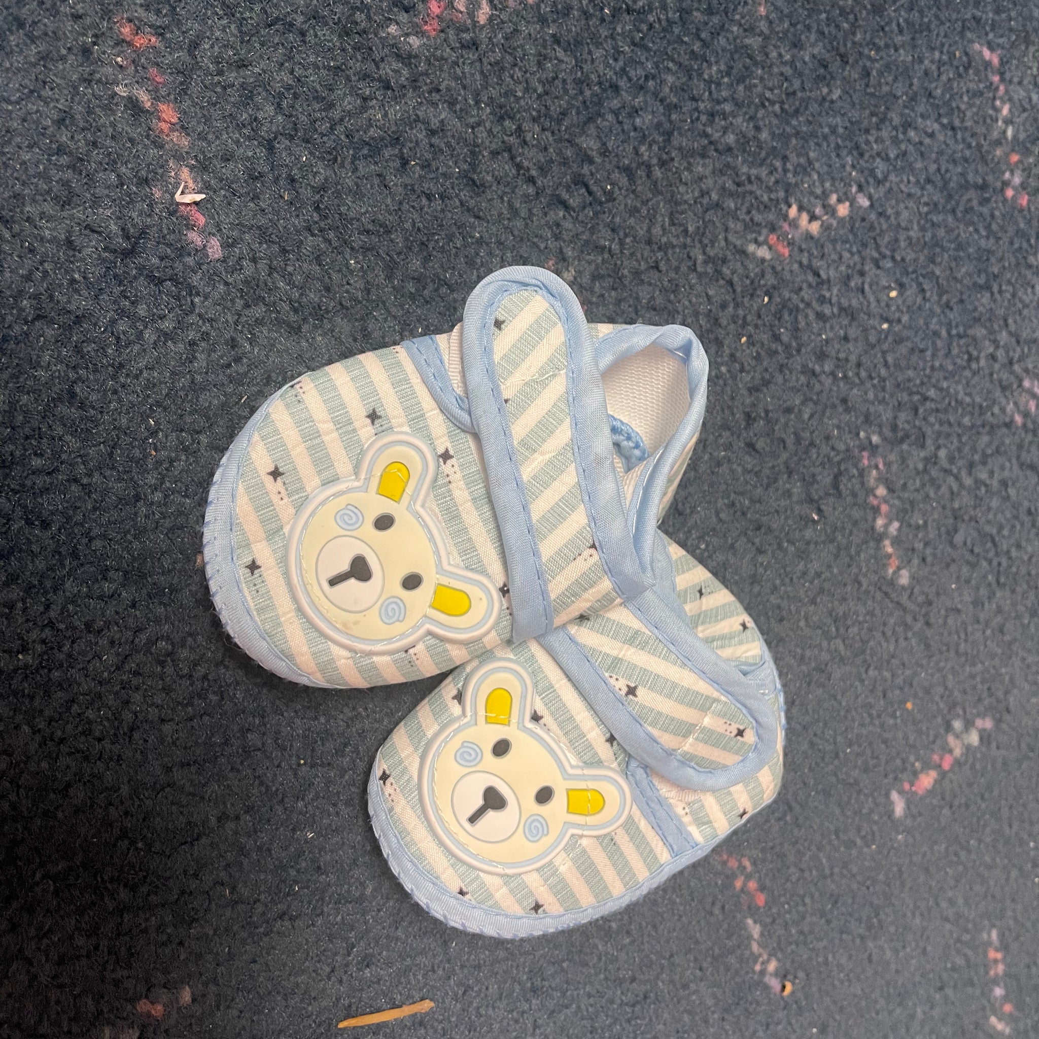 striped baby bear shoes