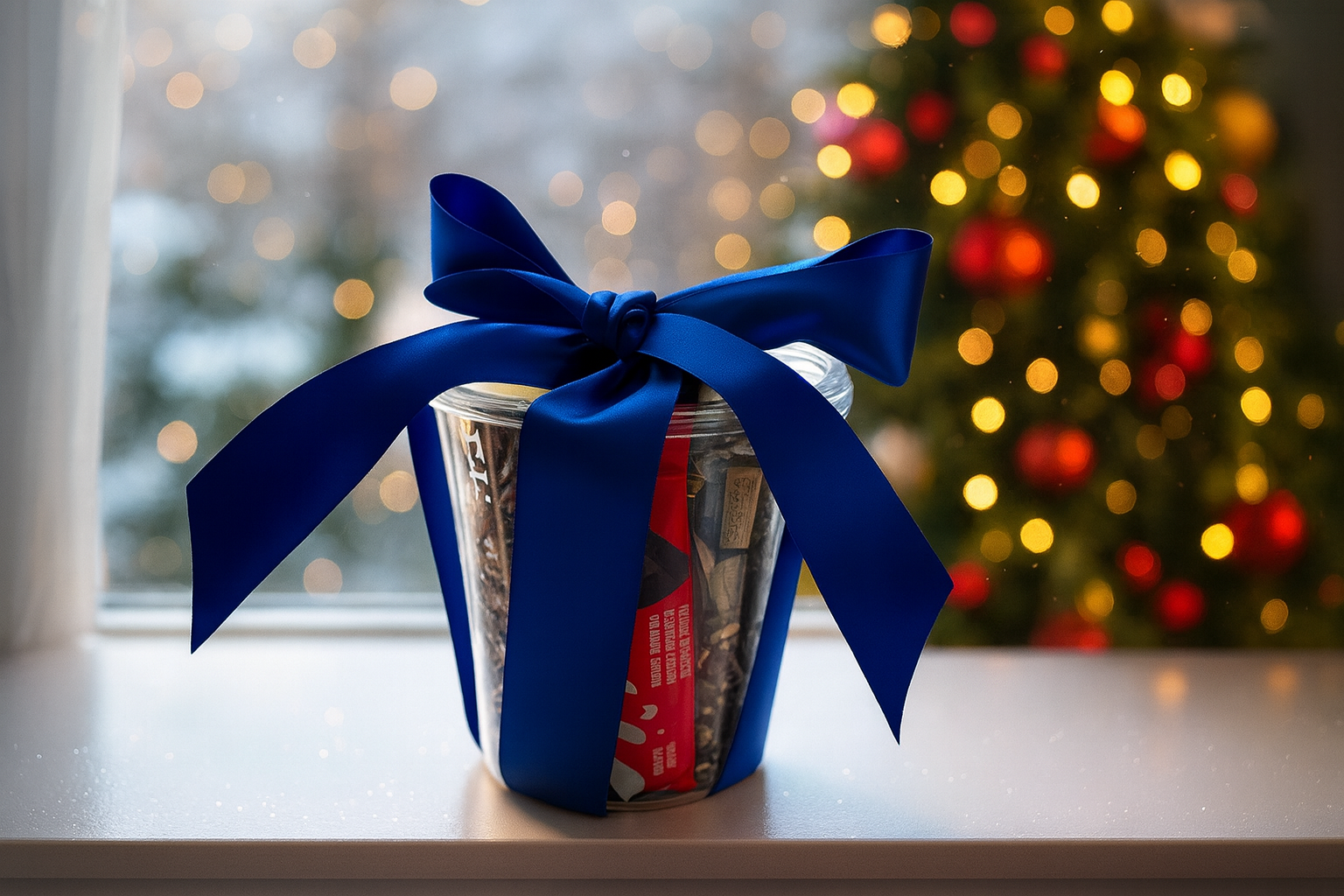 Luxury Christmas Gift Cup – Royal Blue Holiday Edition