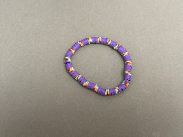 Purple clay bracelet
