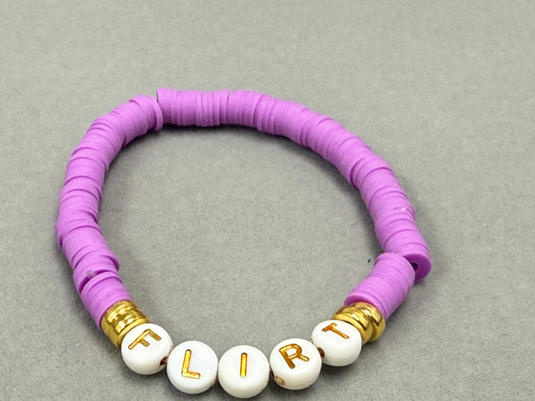 Flirt purple clay bracelet