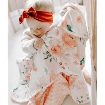 Premium Baby & Toddler Blanket - Peach Floral