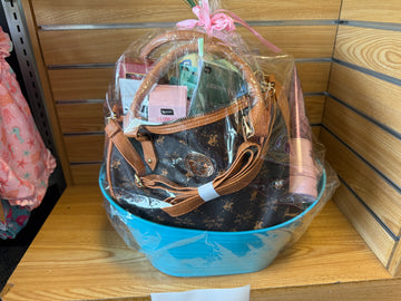 Self care luxury blue basket