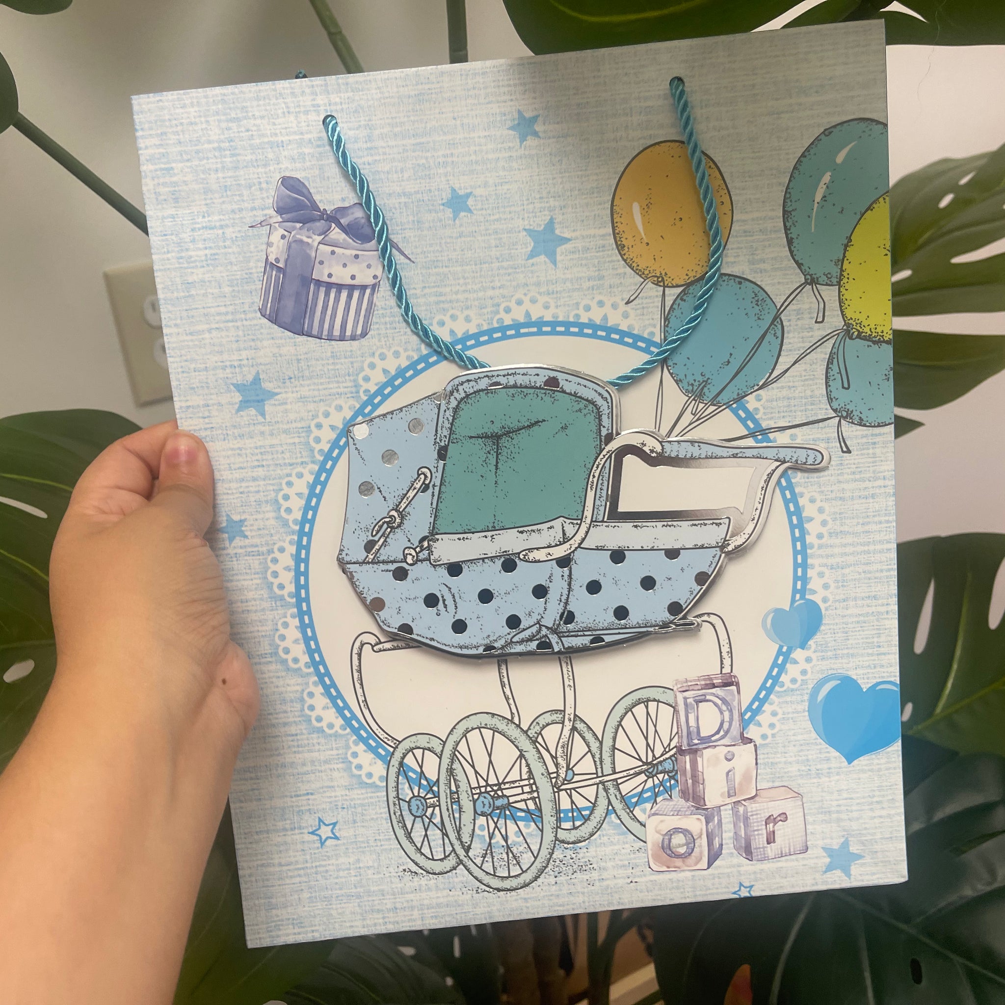 Baby stroller boy baby gift bag