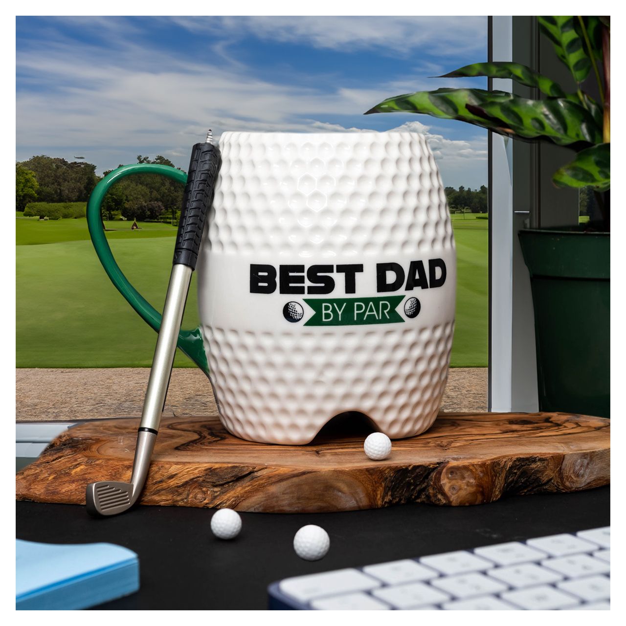 Miniature Golf Club And Mug Gift Set - Best Dad By Par