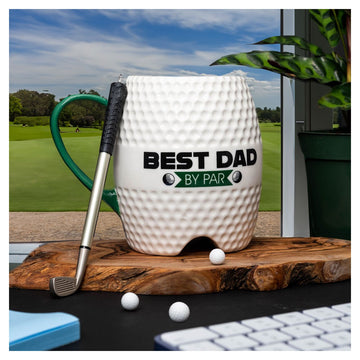 Miniature Golf Club And Mug Gift Set - Best Dad By Par