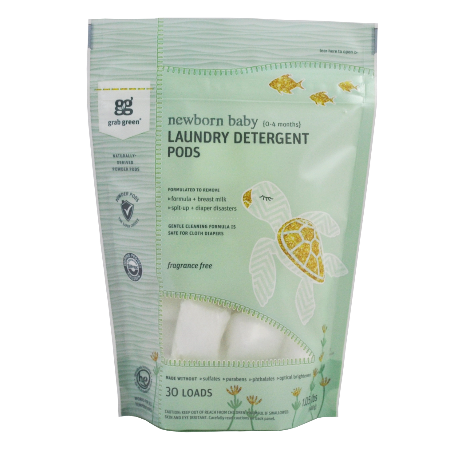 Newborn Baby Laundry Detergent Pods, Frag Free, 30 Loads