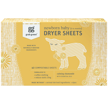 Newborn Baby Dryer Sheets, Chamomile, 40 Sheets