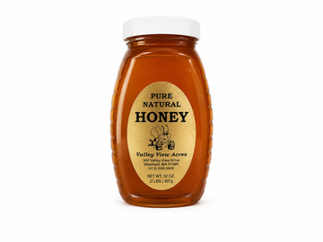 Jar of Valley View Acres honey from Westfield ma
