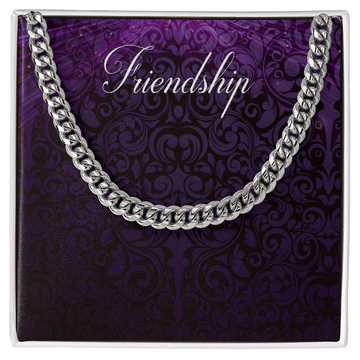 Friendship purple men's Cuban Link Chain