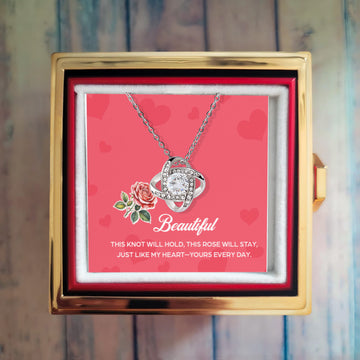 Love Knot with Rotating Rose Gift Box rose flower
