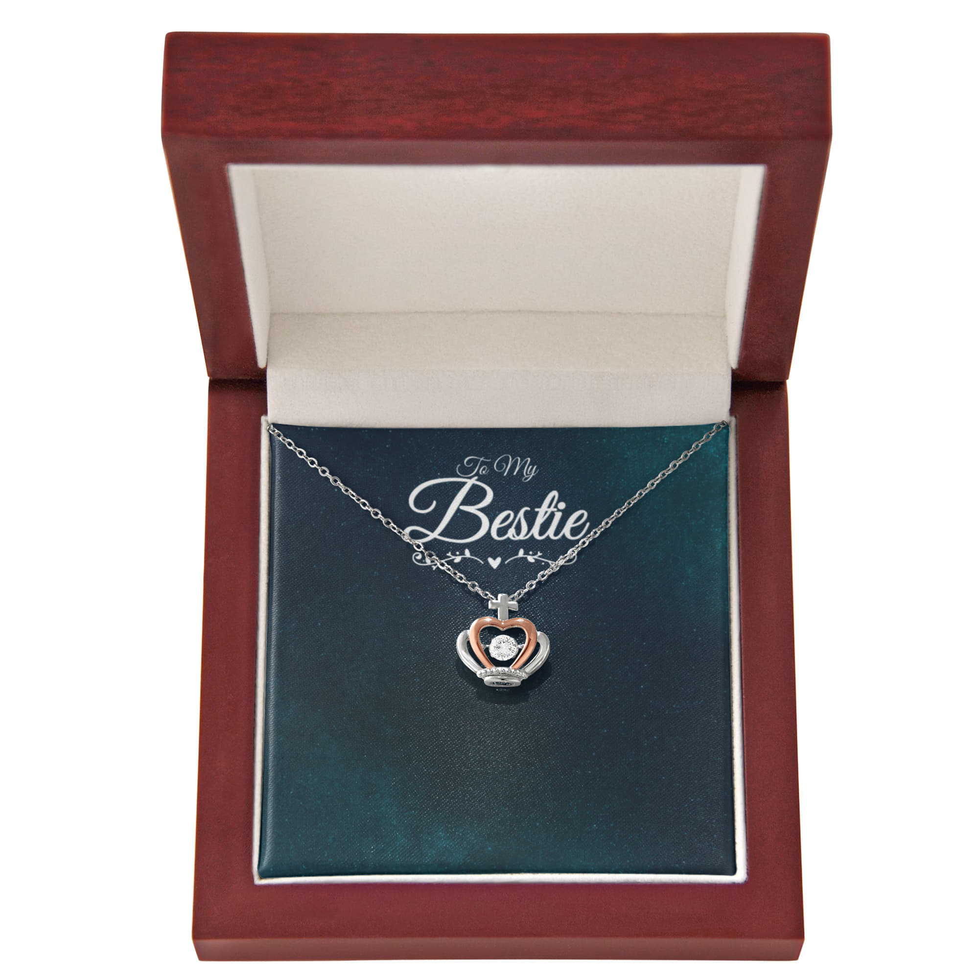 BESTIE SPACE Crown Pendant Necklace