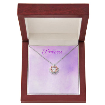 Princess Crown Pendant Necklace