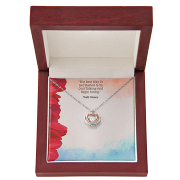 Encouraging words Crown Pendant Necklace