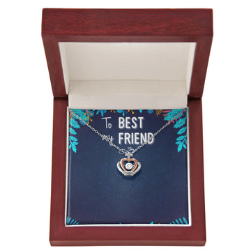 TO MY BEST FRIEND Crown Pendant Necklace