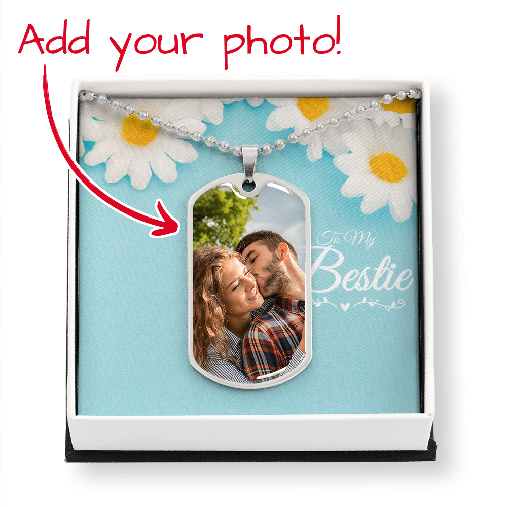 BESTIE Dog Tag Necklace DAISY