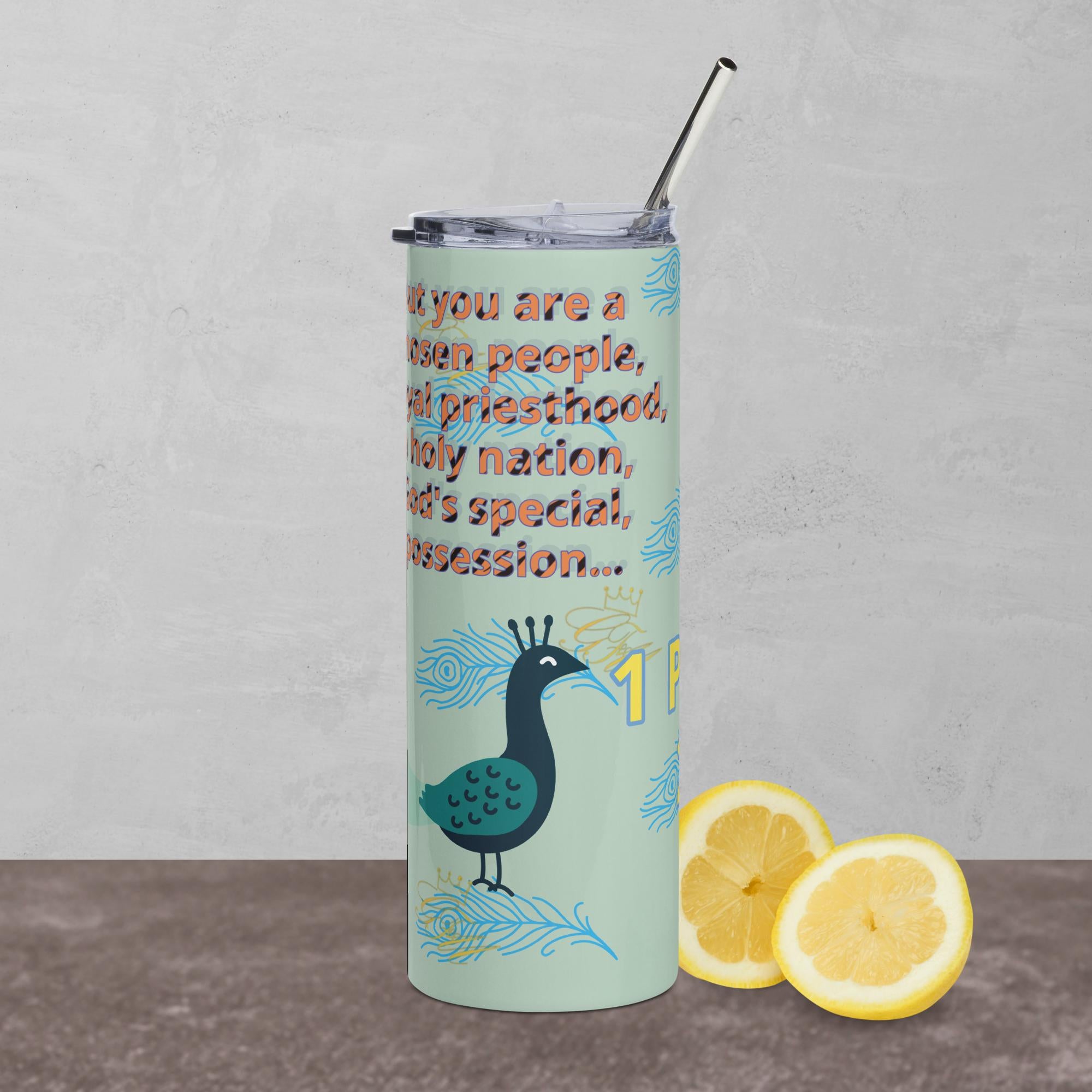 peacock blue Stainless steel tumbler